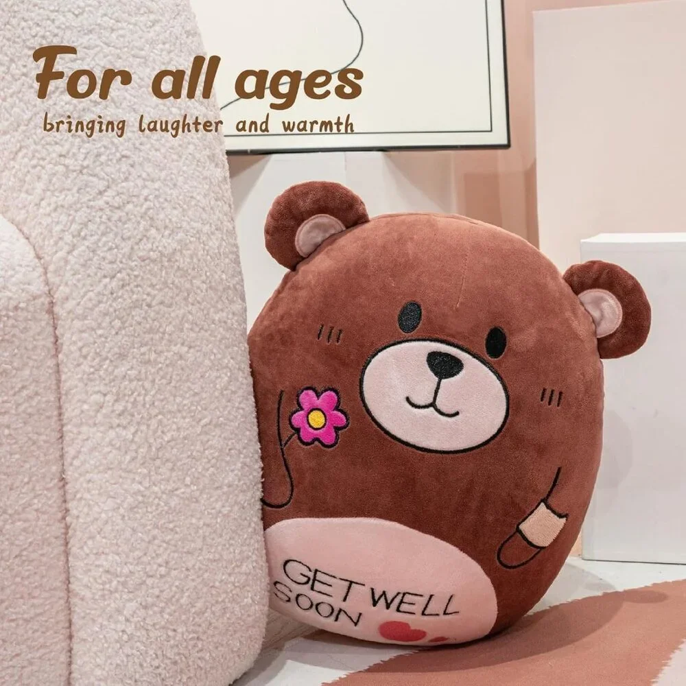 14.5“ Get Well Soon Teddy Bear Plush Pillow Soft Teddy Bear Stuffed Animal Body